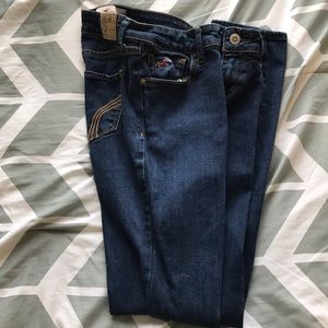 Dark wash skinny jeans